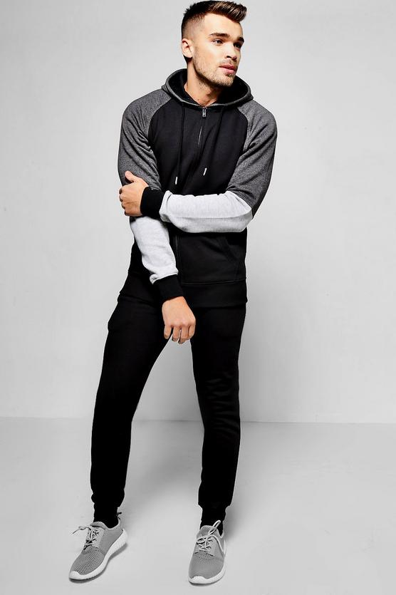 Skinny Fit Colour Block Tracksuit